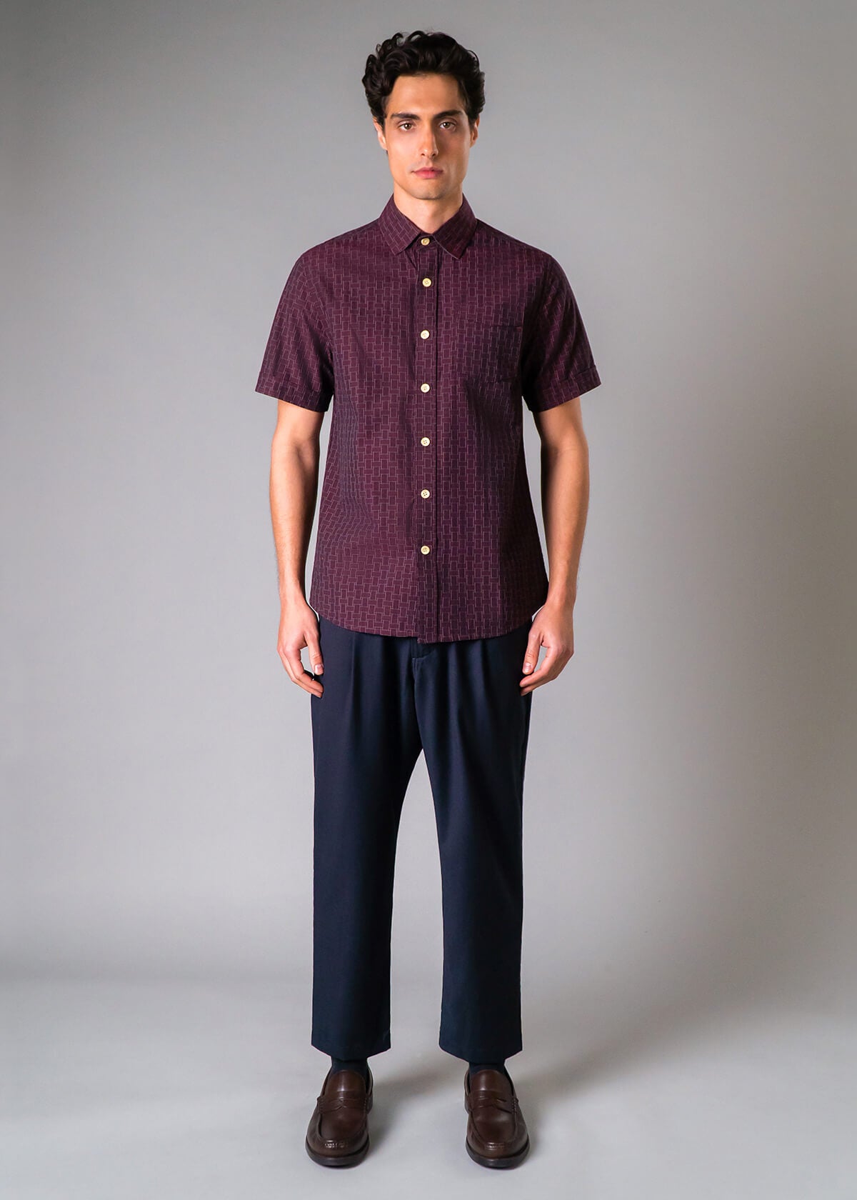 Empty Plaid Burgundy