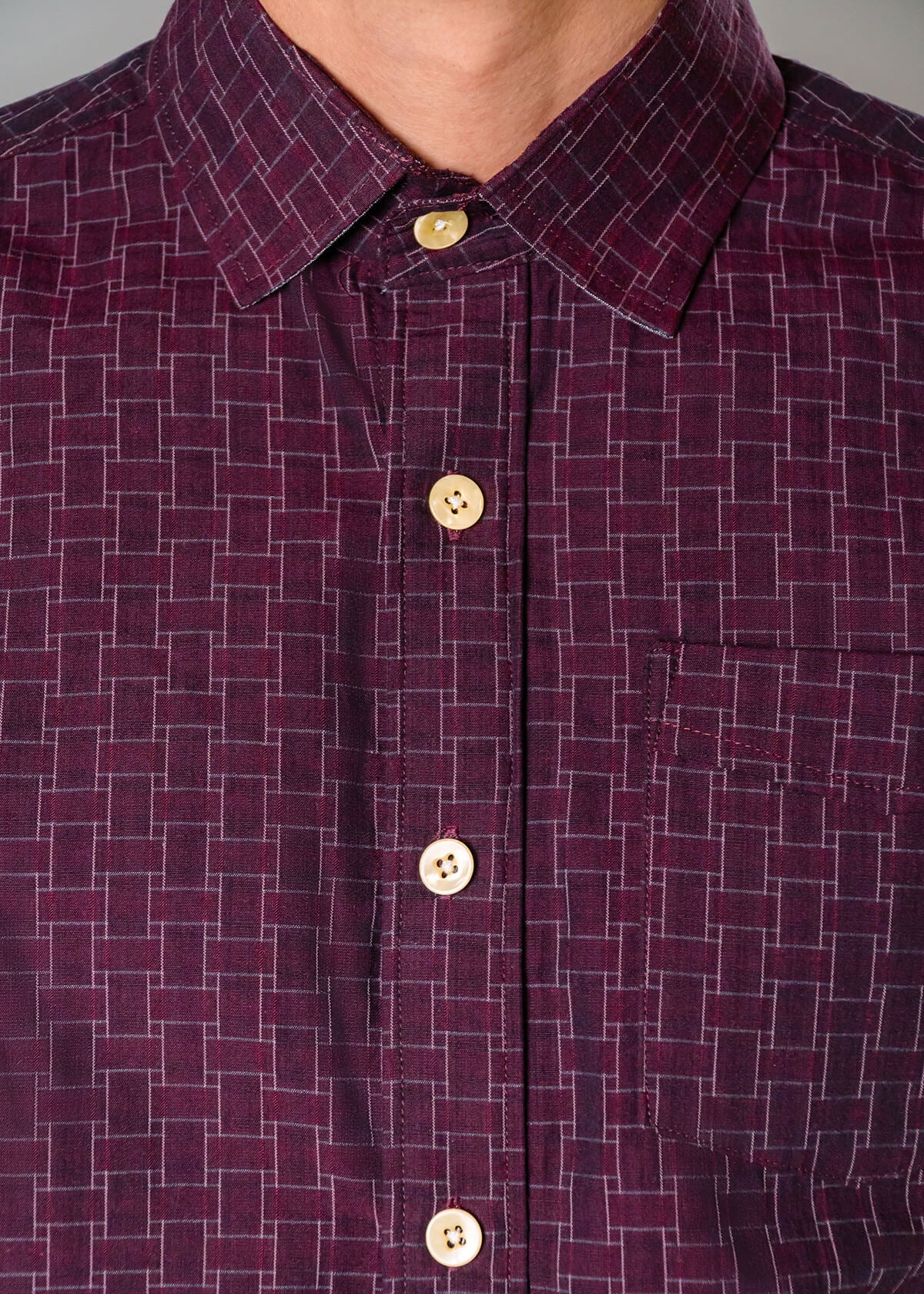 Empty Plaid Burgundy
