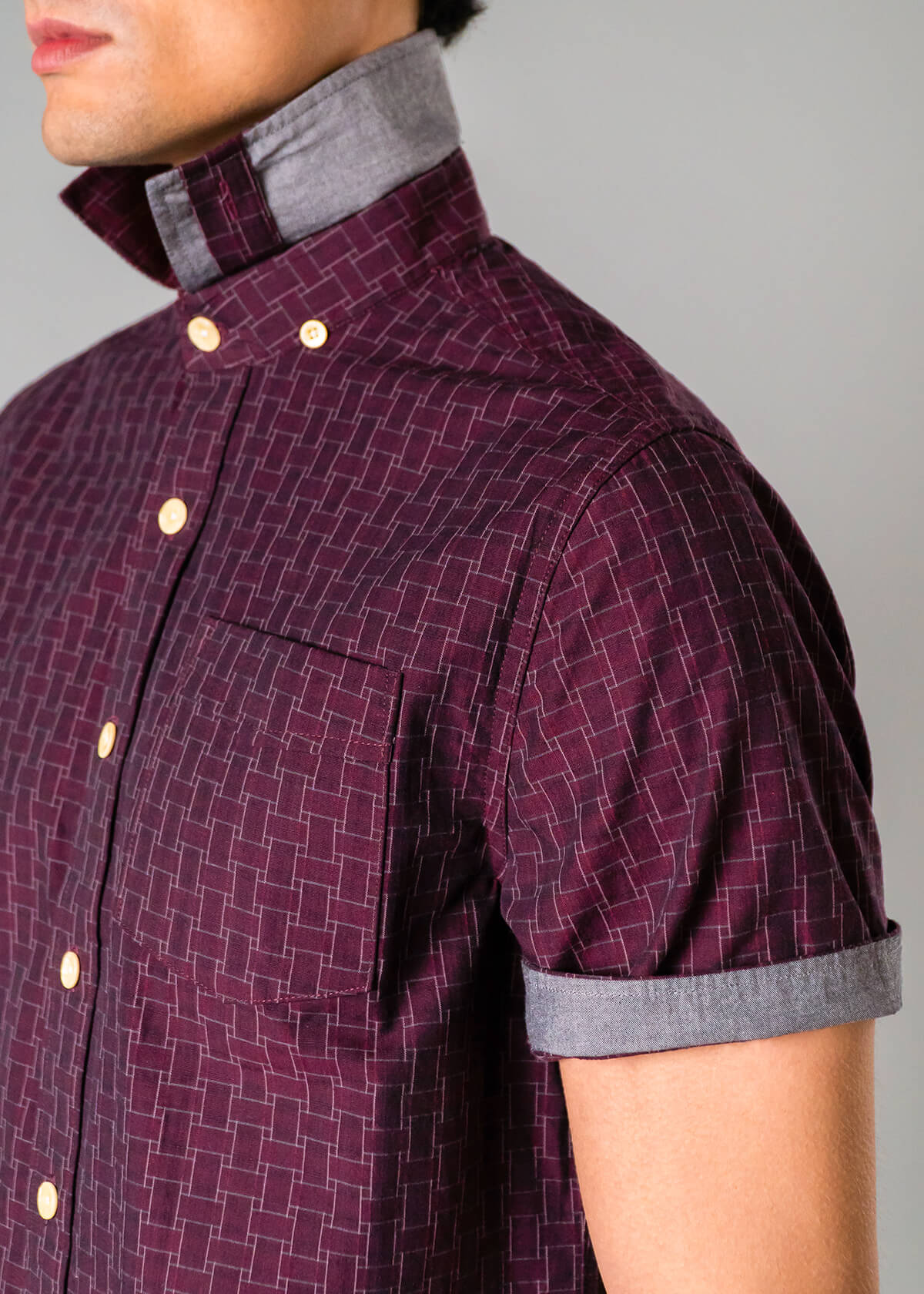 Empty Plaid Burgundy
