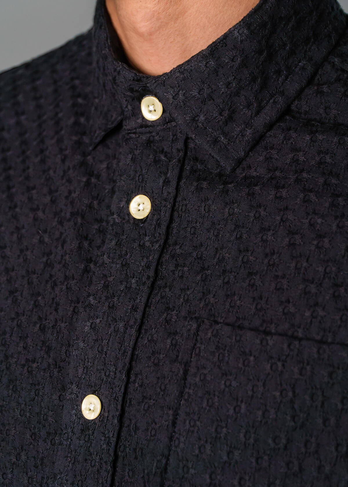 Italy Embroidery Star Black