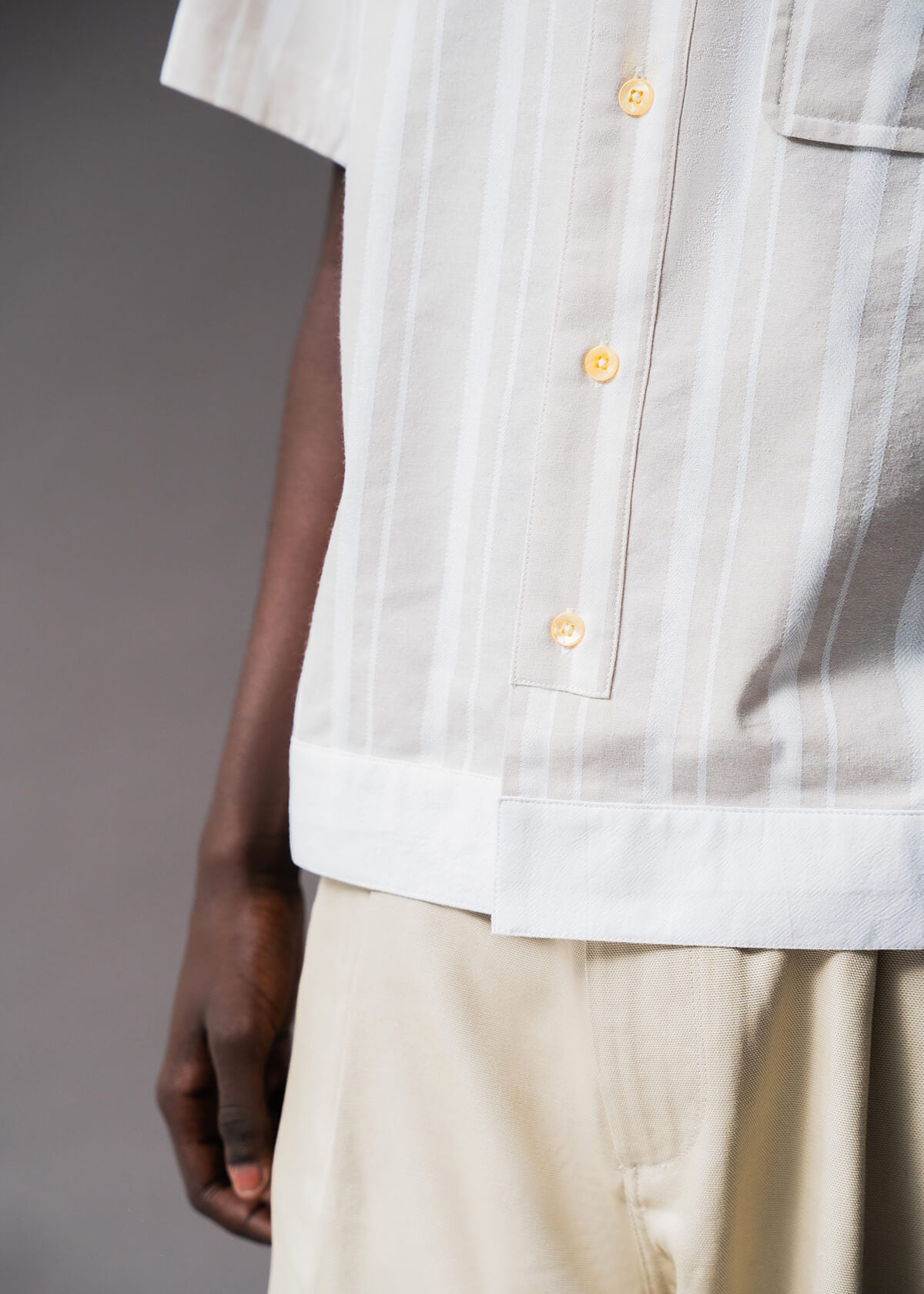 Chevron Stripe Cream