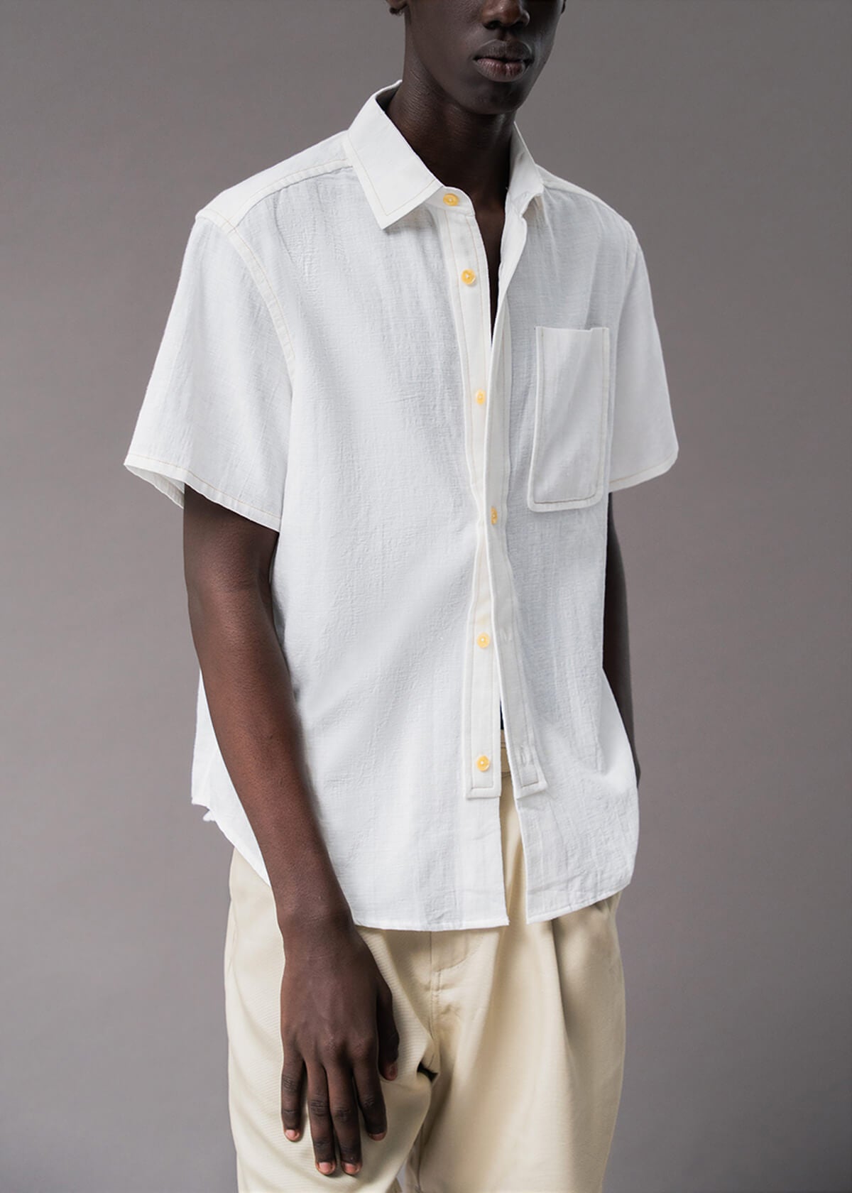Offset Slub White