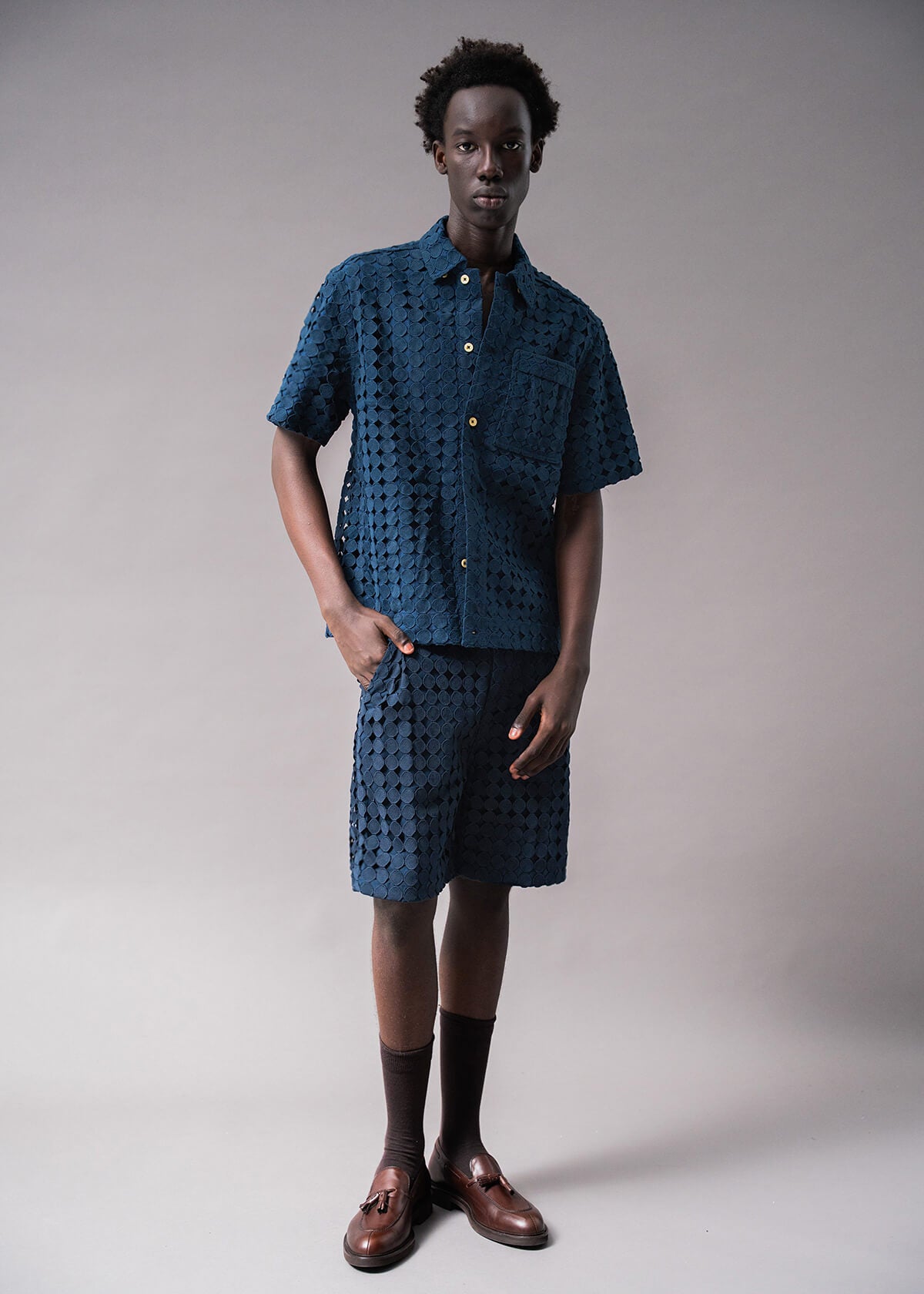 2 Pieced Embroidered Shirt