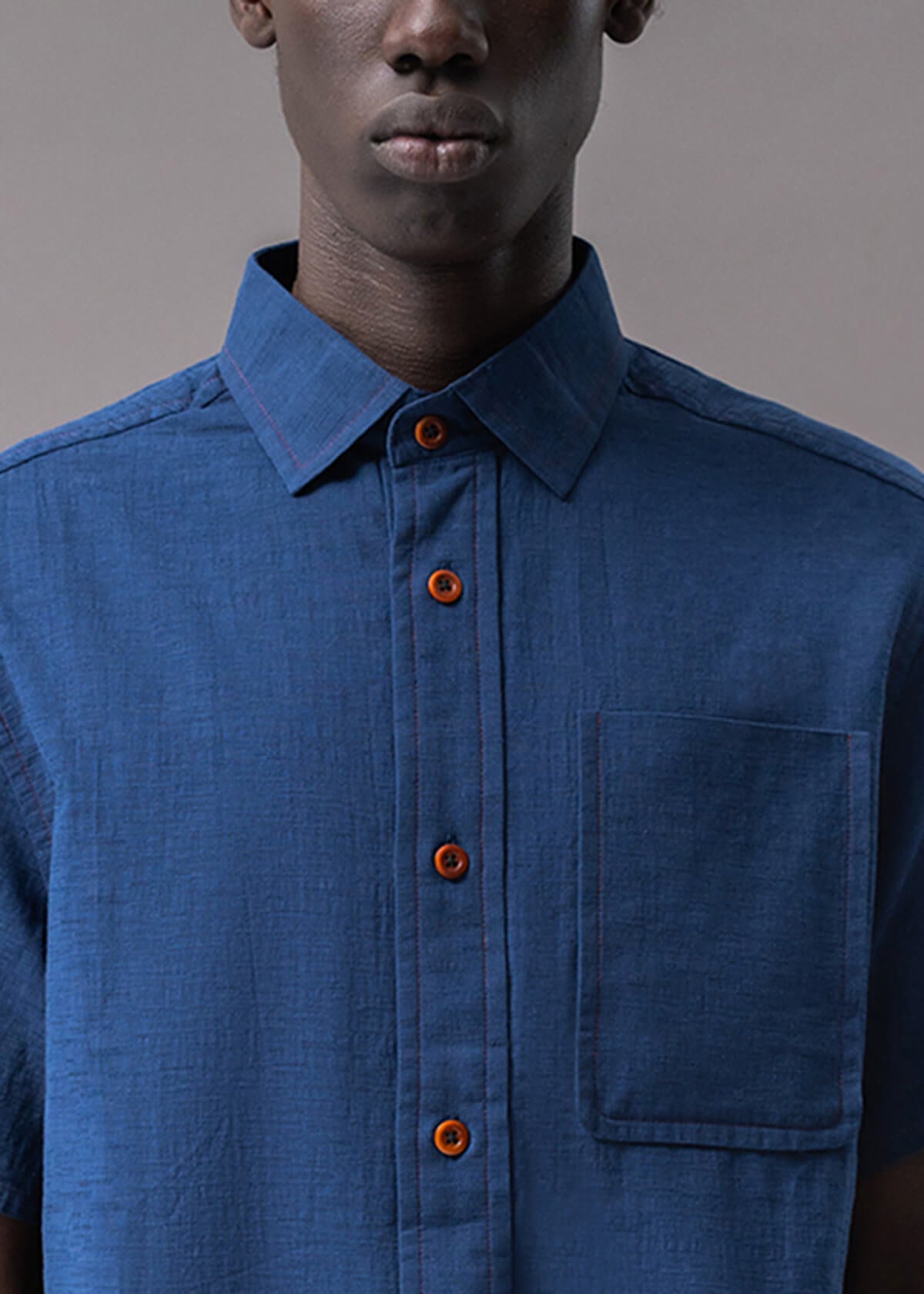 Offset Slub Navy
