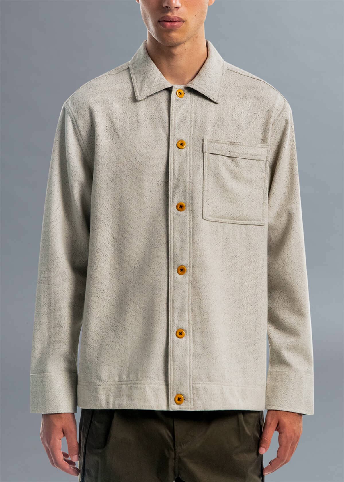 Pixel Wool Shirt Jacket