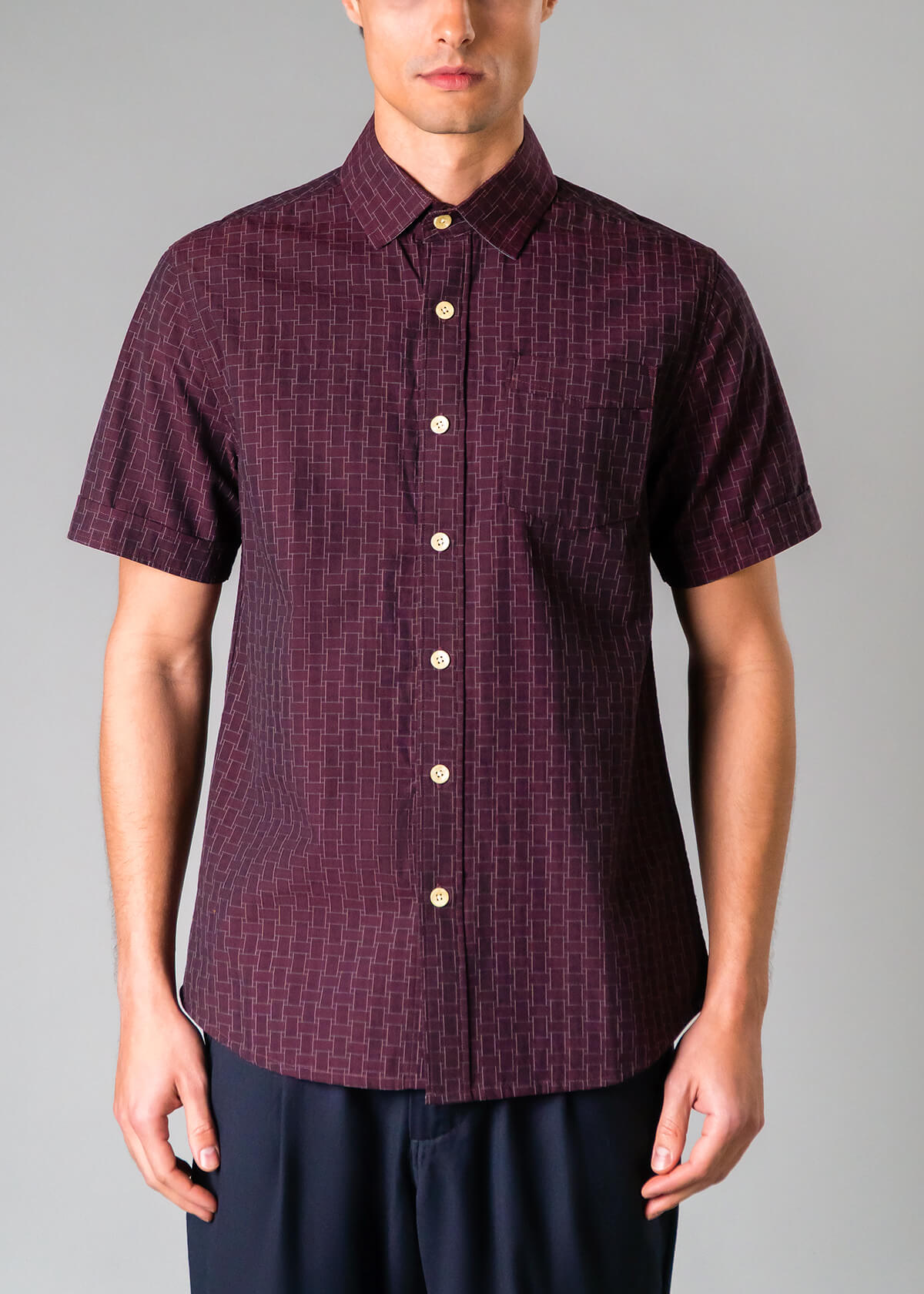 Empty Plaid Burgundy
