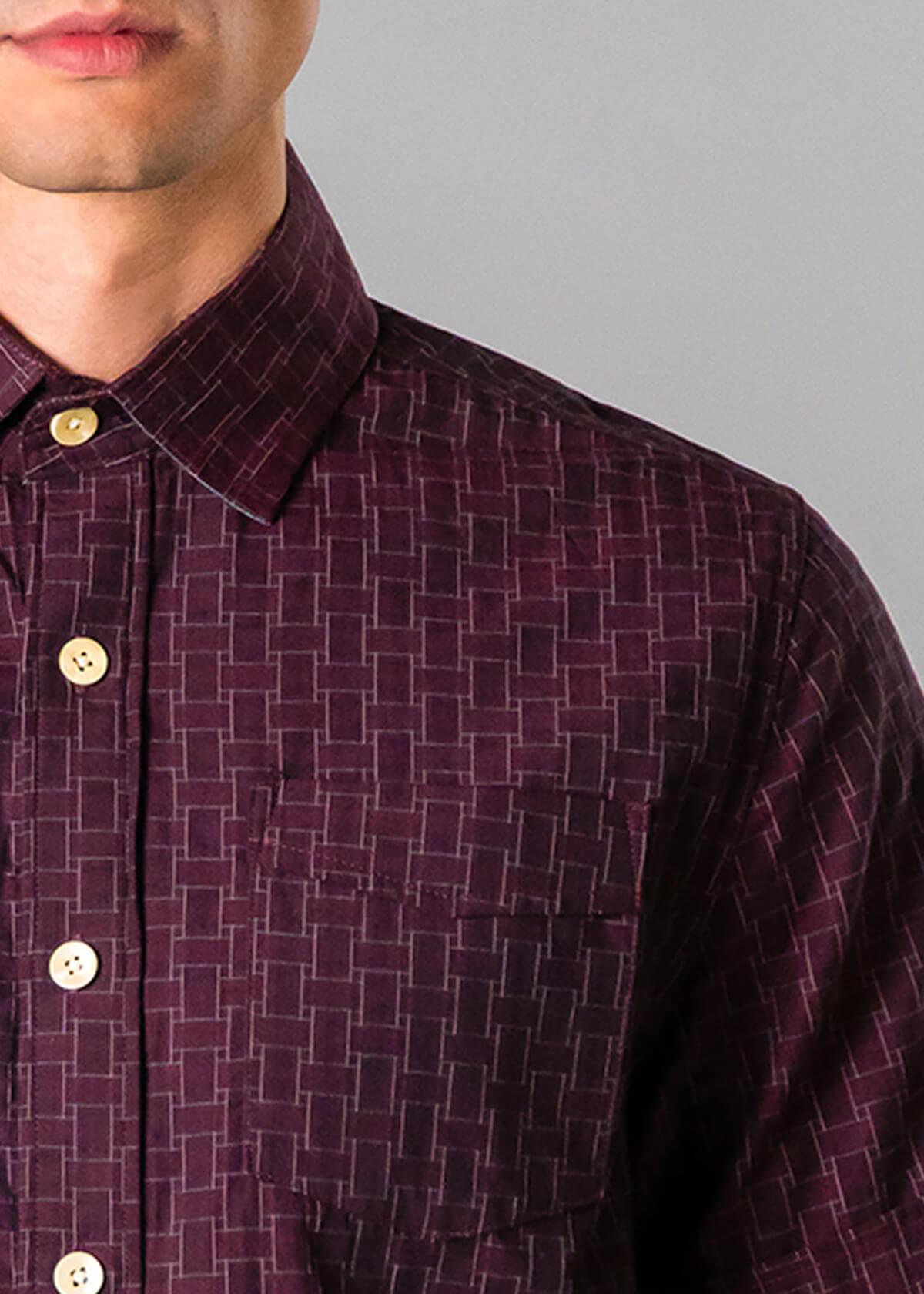 Empty Plaid Burgundy