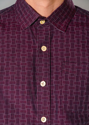 Empty Plaid Burgundy