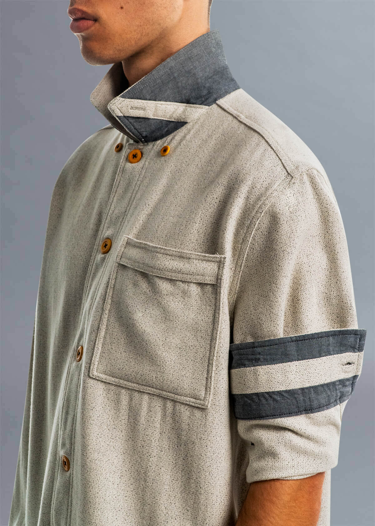 Pixel Wool Shirt Jacket