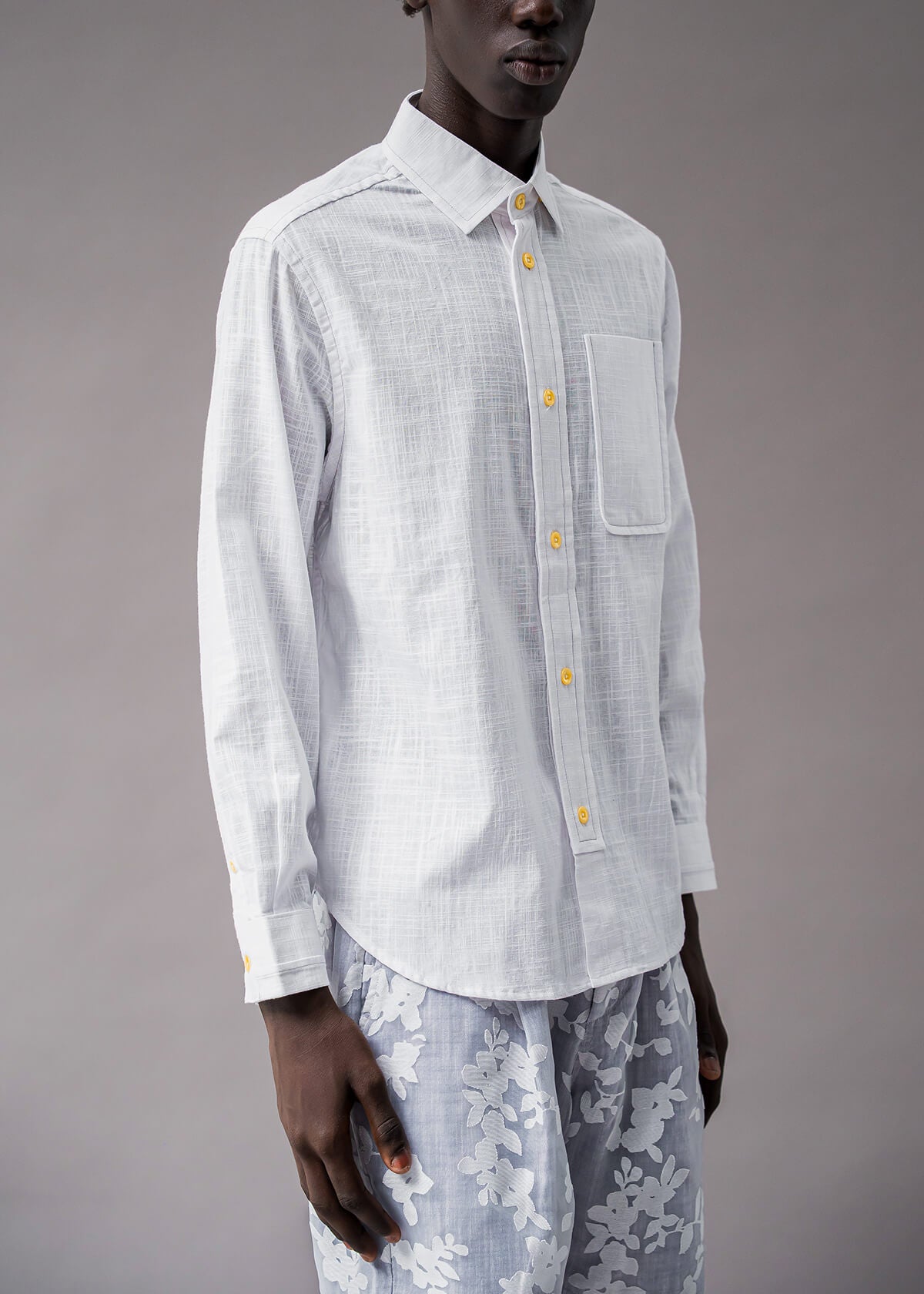 Feather Cross-X White Shirt