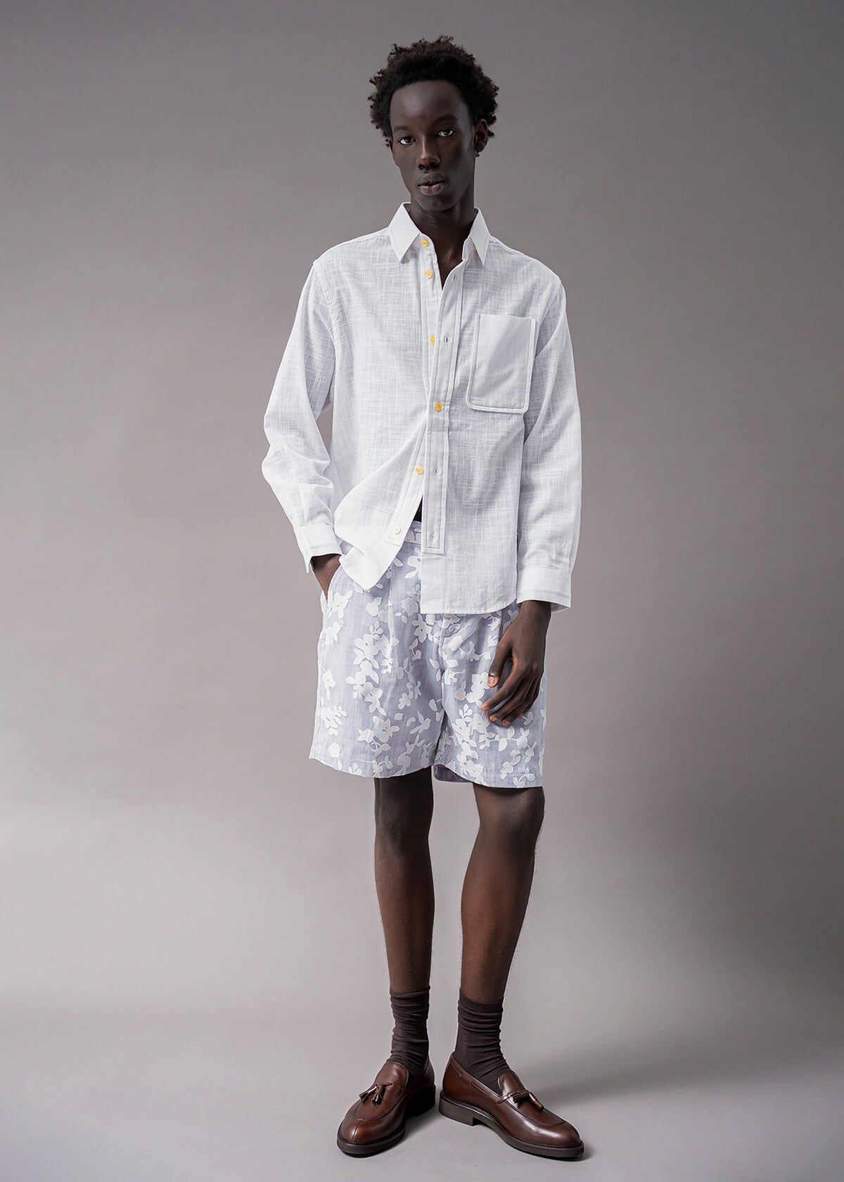 Feather Cross-X White Shirt