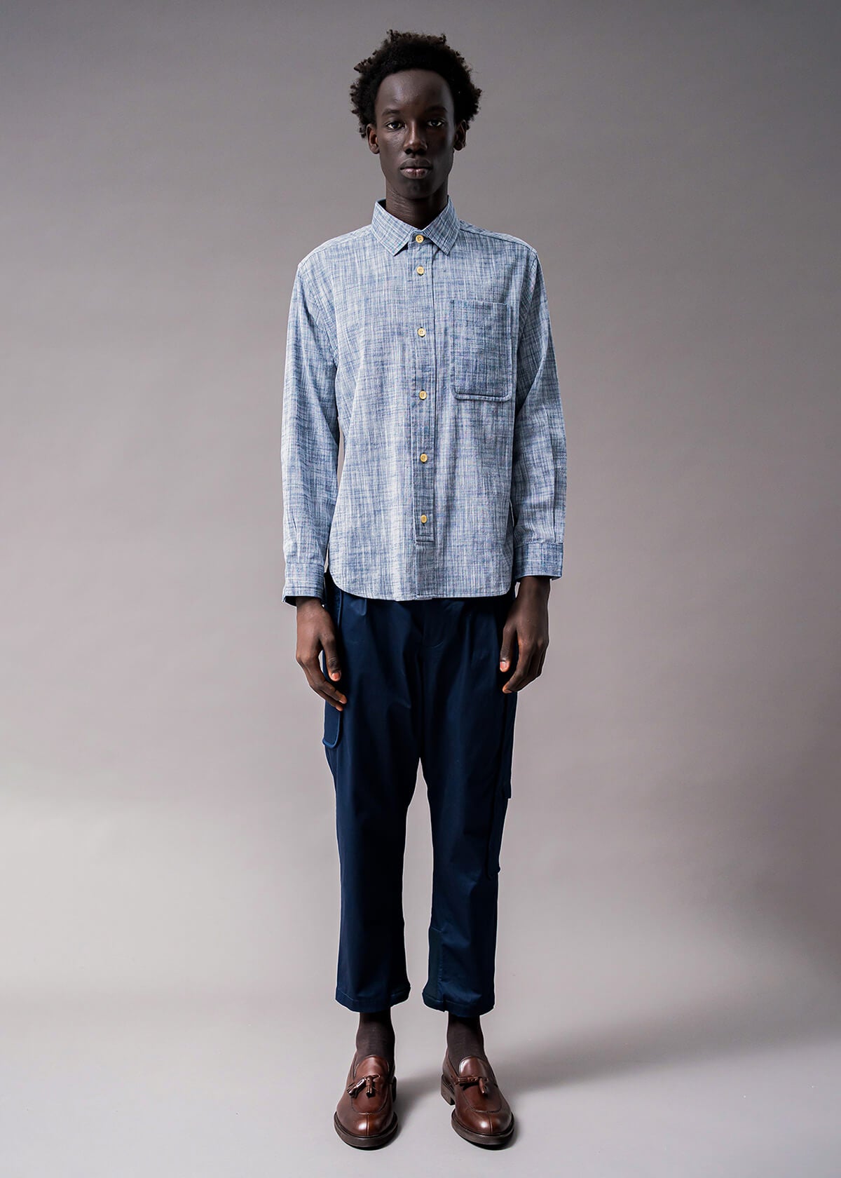 Descendant of Thieves NYC Feather Cross-X Midnight Shirt