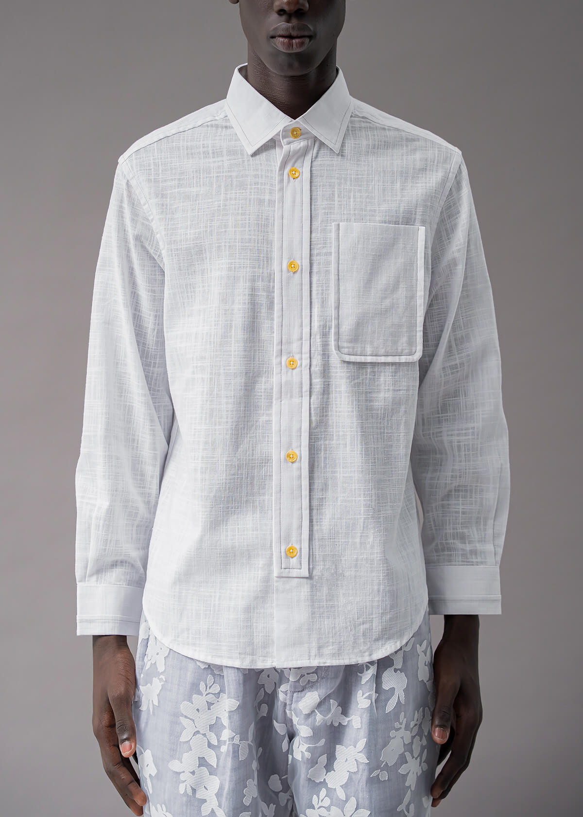 Feather Cross-X White Shirt Small Batch NYC